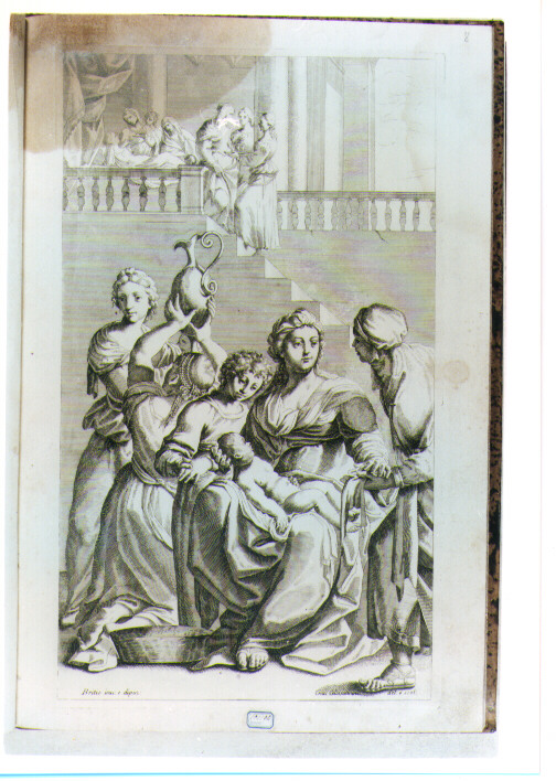 NASCITA DI SAN BENEDETTO (stampa) di Brizio Francesco, Giovannini Giacomo (sec. XVII)