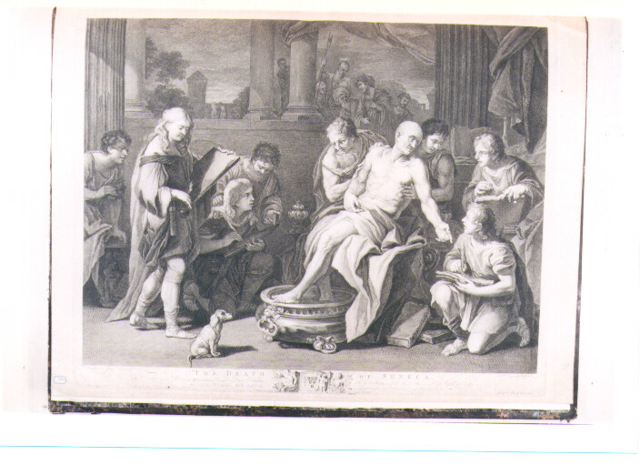 MORTE DI SENECA (stampa) di Giordano Luca, Ravenet Simon François il Vecchio, Earlom Richard (sec. XVIII)