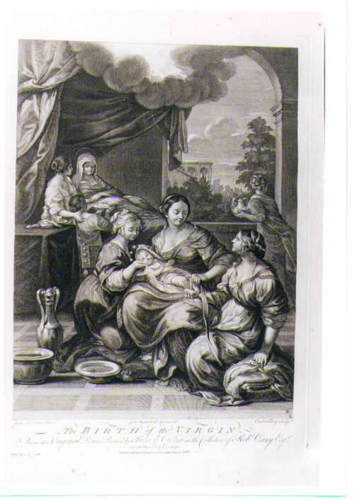 NASCITA DI MARIA VERGINE (stampa) di Berrettini Pietro detto Pietro da Cortona, Faucci Carlo, Cipriani Giovanni Battista (sec. XVIII)