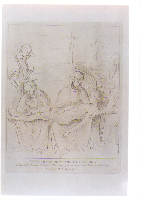 CRISTO DEPOSTO DALLA CROCE (stampa) di Vannucci Pietro detto Perugino, De Caylus Anne Claude Philippe (sec. XVIII)