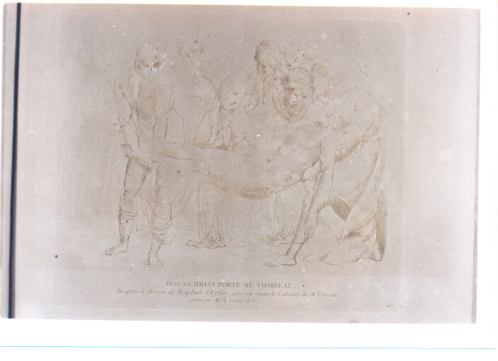Cristo deposto dalla croce (stampa) di Sanzio Raffaello detto Raffaello, De Caylus Anne Claude Philippe (sec. XVIII)