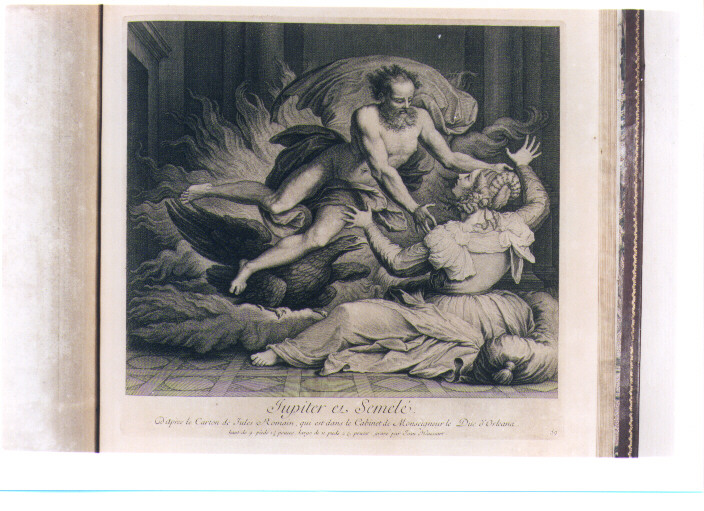 GIOVE E SEMELE (stampa) di Pippi Giulio detto Giulio Romano, Haussard Jean Baptiste (sec. XVIII)
