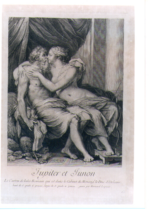 GIOVE E GIUNONE (stampa) di Pippi Giulio detto Giulio Romano, Lépicié Bernard (sec. XVIII)
