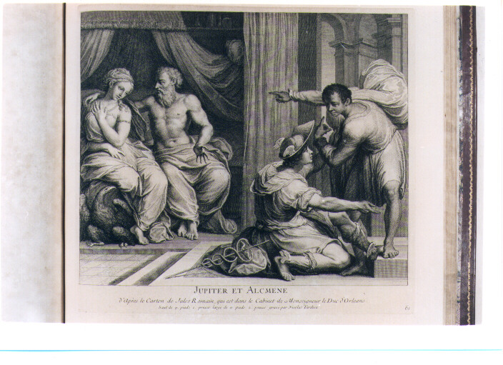 GIOVE E ALCMENA (stampa) di Pippi Giulio detto Giulio Romano, Tardieu Nicolas Henri (sec. XVIII)