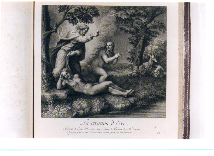 CREAZIONE DI EVA (stampa) di Pippi Giulio detto Giulio Romano, Haussard Jean Baptiste (sec. XVIII)