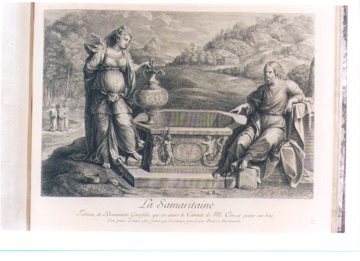 CRISTO E LA SAMARITANA (stampa) di Tisi Benvenuto detto Garofalo, Hortemels Frederic Eustache (sec. XVIII)