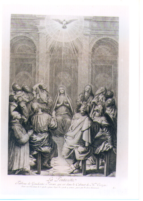 PENTECOSTE (stampa) di Ferrari Gaudenzio, Hortemels Frederic Eustache (sec. XVIII)