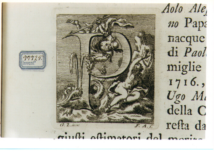 CAPOLETTERA P CON PERSEO LIBERA ANDROMEDA (stampa) di Zocchi Giuseppe, Allegrini Francesco (sec. XVIII)