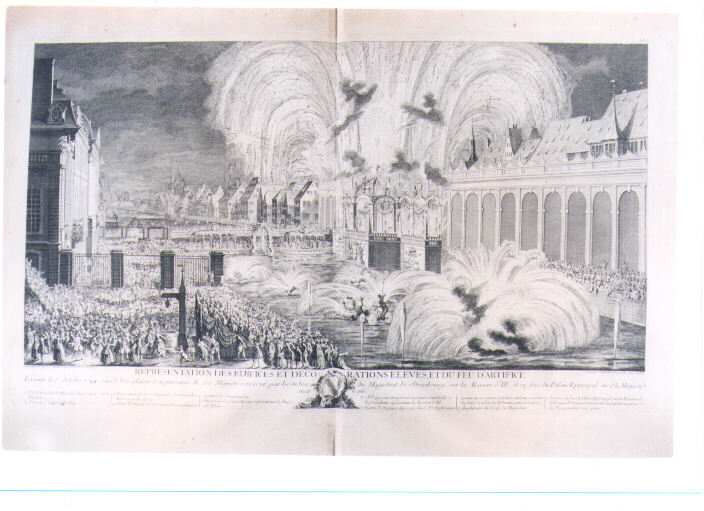 FESTA SUL FIUME IN ONORE DI LUIGI XV (stampa) di Weis Johann Martin I, Marvie Martin (sec. XVIII)