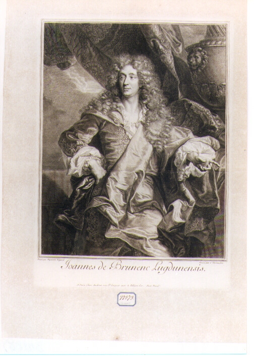RITRATTO DI JOANNES DE BRUNENC (stampa) di Rigaud Hyacinthe, Vermeulen Cornelis (ultimo quarto sec. XVII)