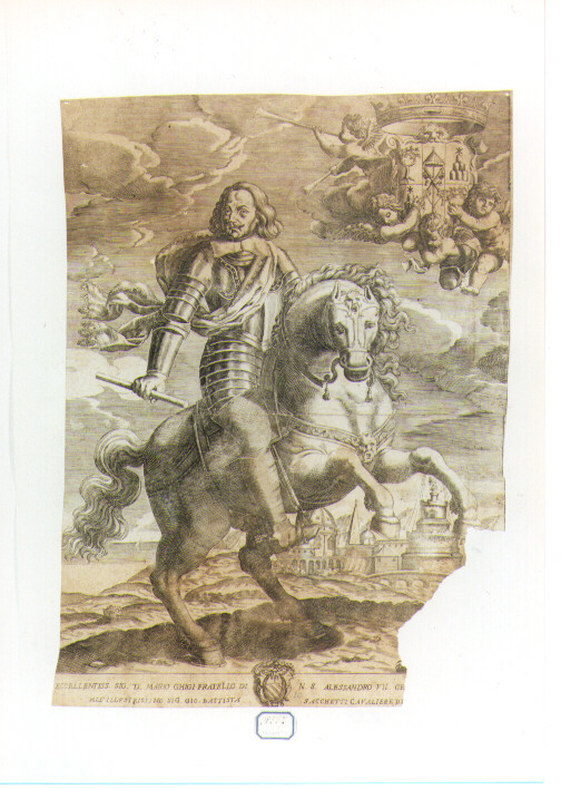 RITRATTO DI MARIO CHIGI (stampa controfondata smarginata) - ambito romano (terzo quarto sec. XVII)