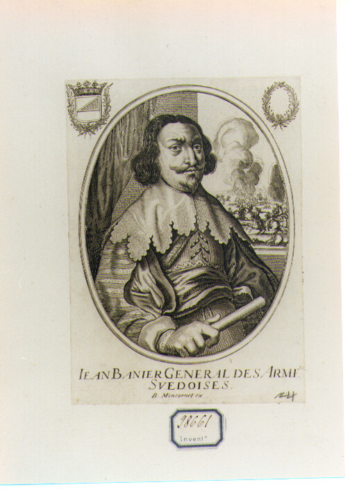 RITRATTO DI JEAN BANIER (stampa controfondata smarginata) di Moncornet Balthasar (CERCHIA) (sec. XVII)