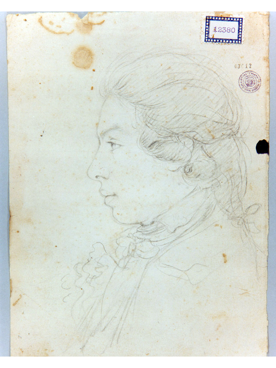 ritratto d'uomo (disegno) di Cammarano Giuseppe (sec. XIX)