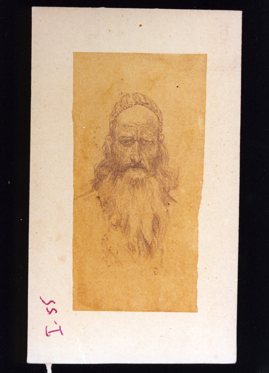 testa barbuta di vecchio orientale (disegno) di Vetri Paolo (fine/inizio secc. XIX/ XX)
