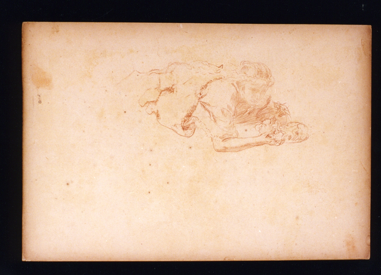 studio di angelo con ghirlanda (disegno) di Vetri Paolo (inizio sec. XX)