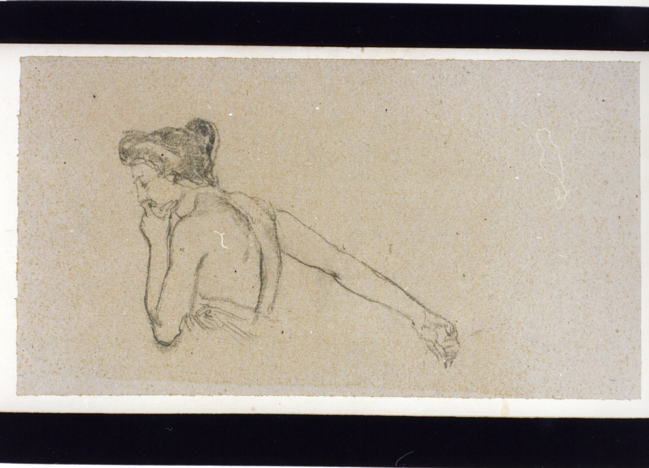 studio di figura femminile seminuda (disegno) di Vetri Paolo (sec. XIX)