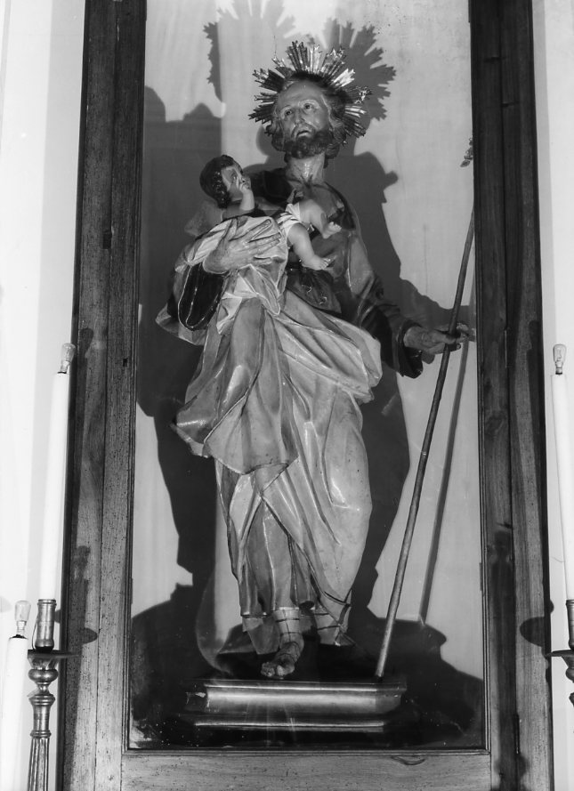 San Giuseppe e Gesù Bambino (gruppo scultoreo) - bottega campana (sec. XVIII)