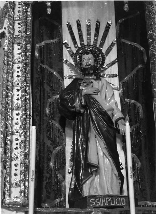 San Simplicio (statua) - bottega campana (seconda metà sec. XIX)