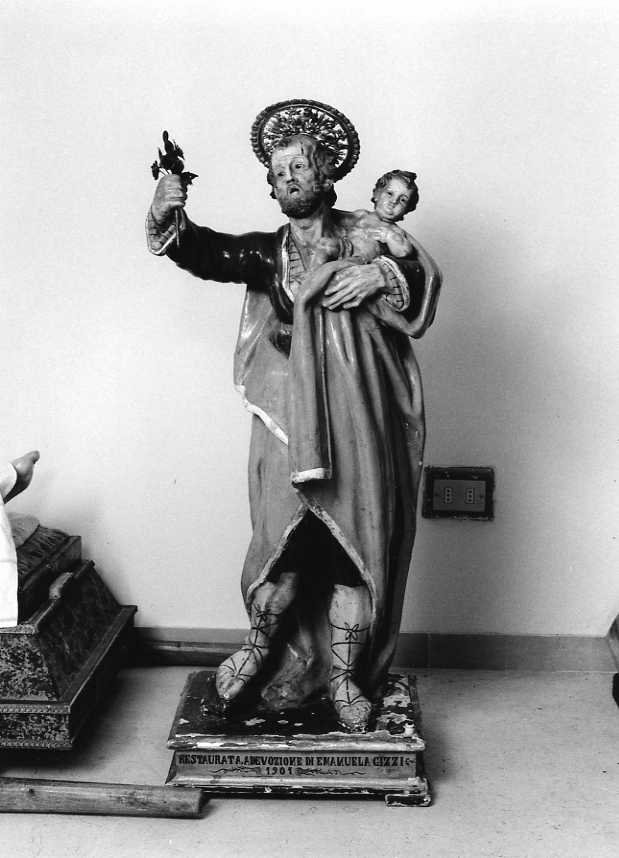 San Giuseppe e Gesù Bambino (statua) - bottega campana (fine sec. XVIII)