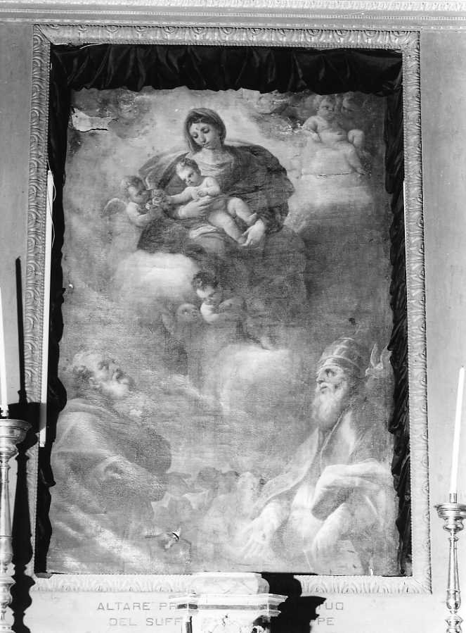 Madonna con Bambino e Santi (dipinto) - ambito napoletano (fine/inizio secc. XVII/ XVIII)