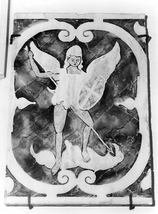 San Michele Arcangelo (decorazione a intarsio) - bottega campana (fine/inizio secc. XVII/ XVIII)