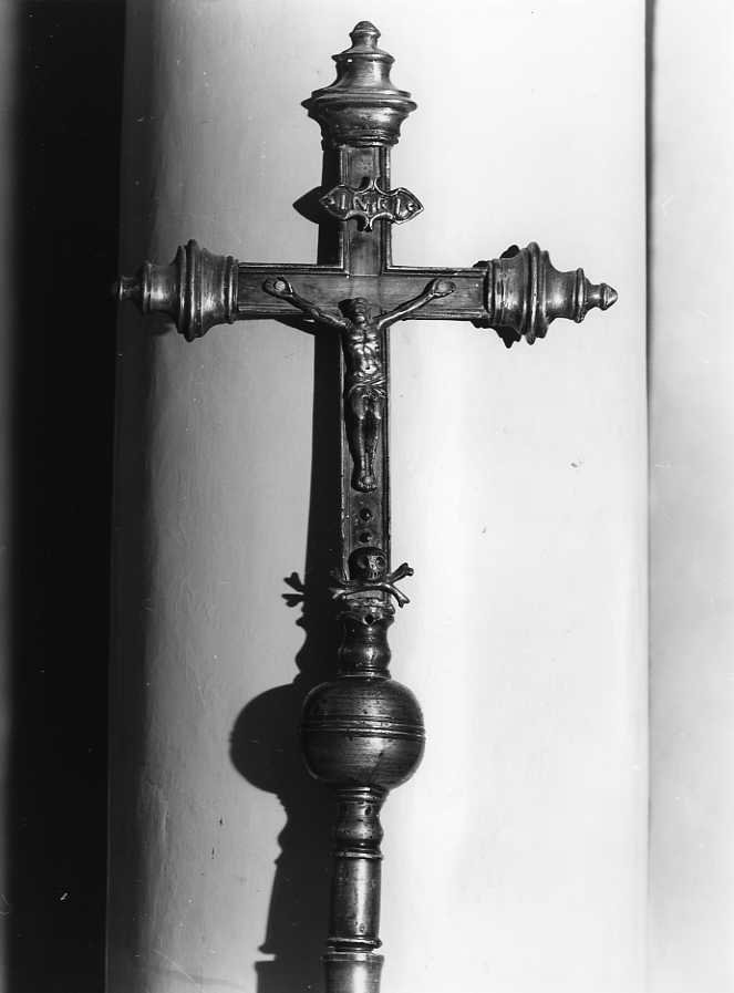 Cristo crocifisso (croce processionale) - bottega campana (prima metà sec. XIX)
