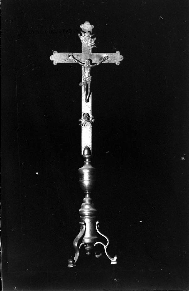 Cristo crocifisso (croce d'altare) - bottega campana (sec. XIX)