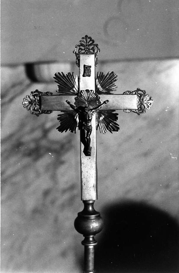 Cristo crocifisso (croce processionale) - bottega campana (inizio sec. XX)