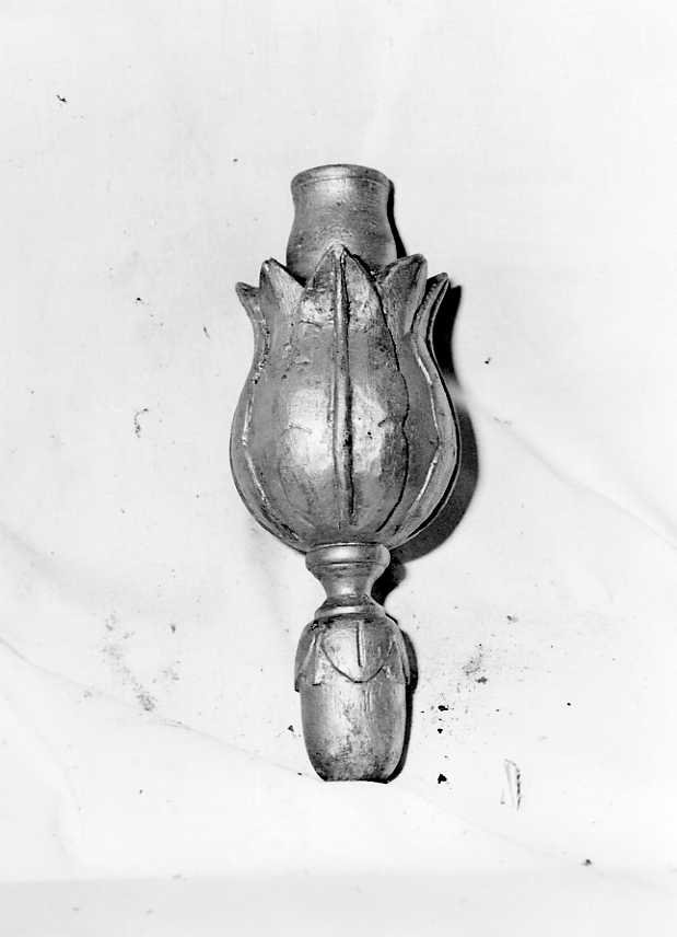 asta di croce processionale, frammento - bottega campana (sec. XIX)