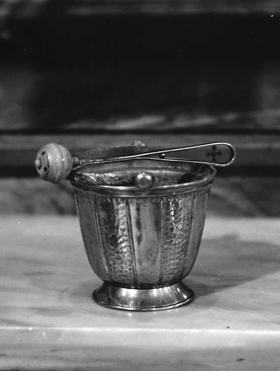 secchiello per l'acqua benedetta - bottega campana (sec. XIX)