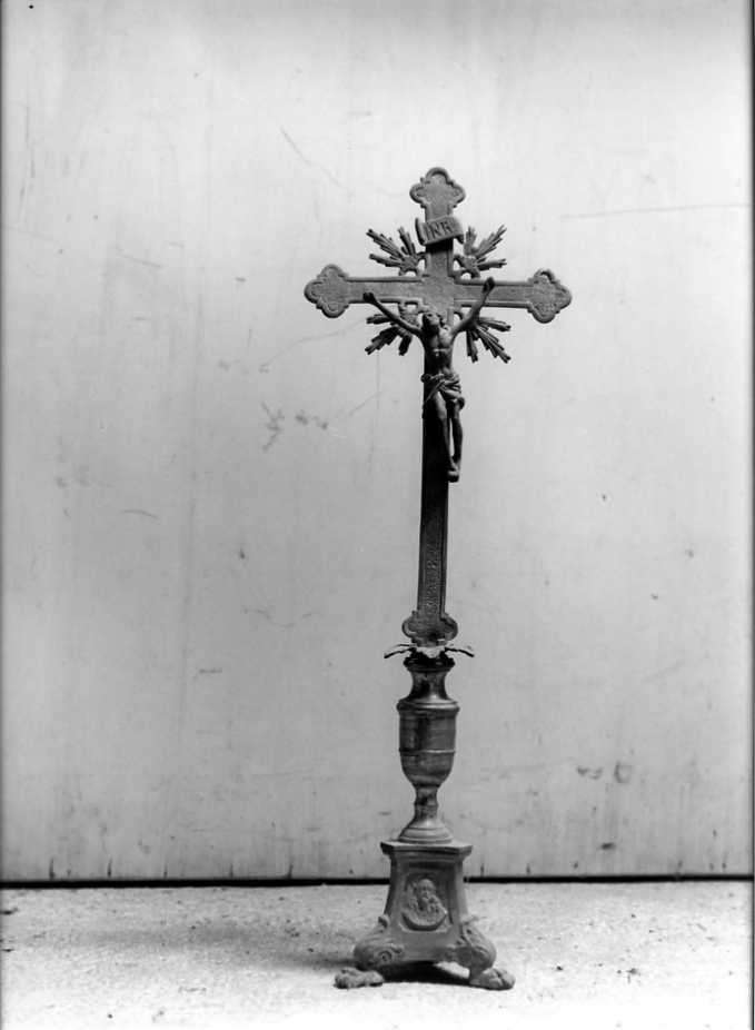 Cristo crocifisso (croce d'altare) - bottega campana (fine sec. XIX)
