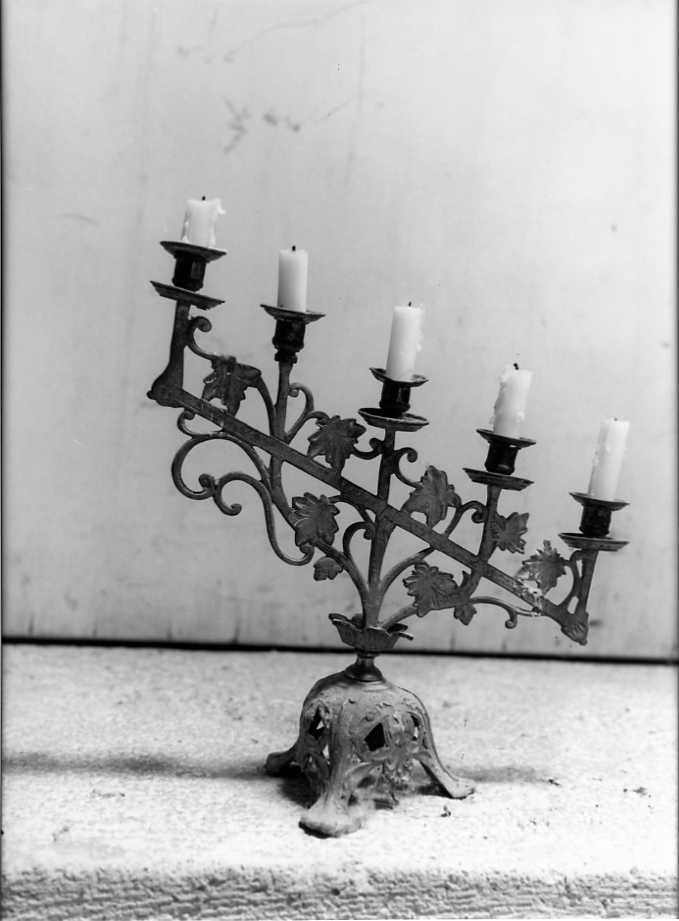 candelabro, coppia - bottega campana (fine sec. XIX)
