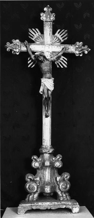 Cristo crocifisso (croce d'altare) - bottega campana (prima metà sec. XVIII)