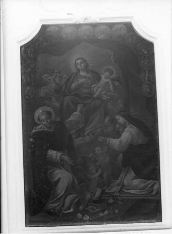 Madonna con San Domenico e Santa Caterina da Siena (dipinto) - ambito napoletano (sec. XVIII)