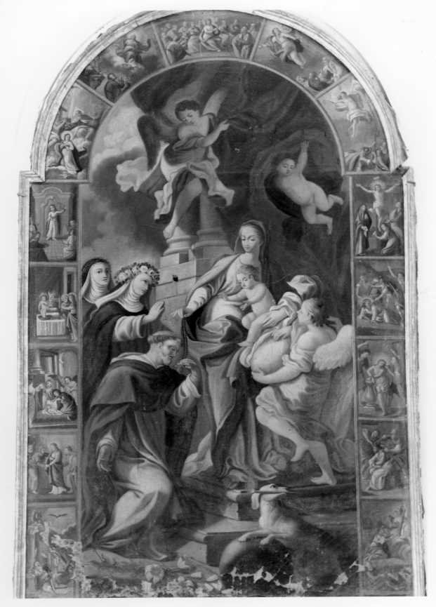 Madonna con San Domenico e Santa Caterina da Siena (pala d'altare) - ambito napoletano (sec. XIX)