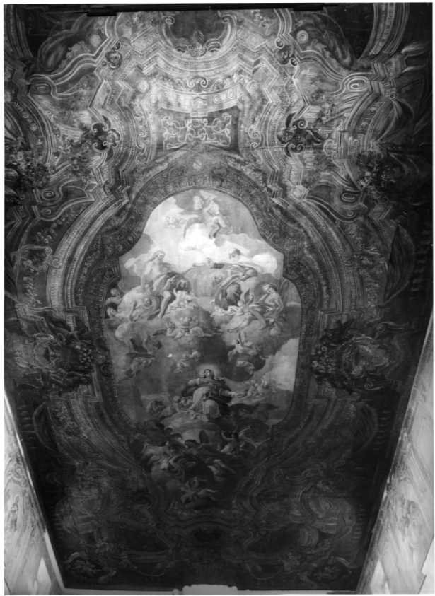 Madonna con santi e angeli (dipinto) - ambito napoletano (sec. XVIII)
