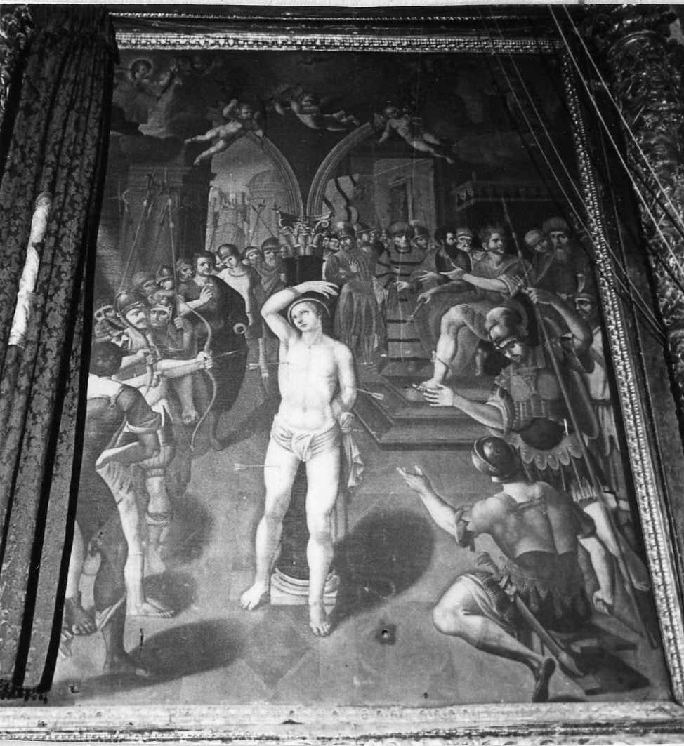San Sebastiano alla colonna (dipinto) di De Matteis Paolo (attribuito) (prima metà sec. XVIII)