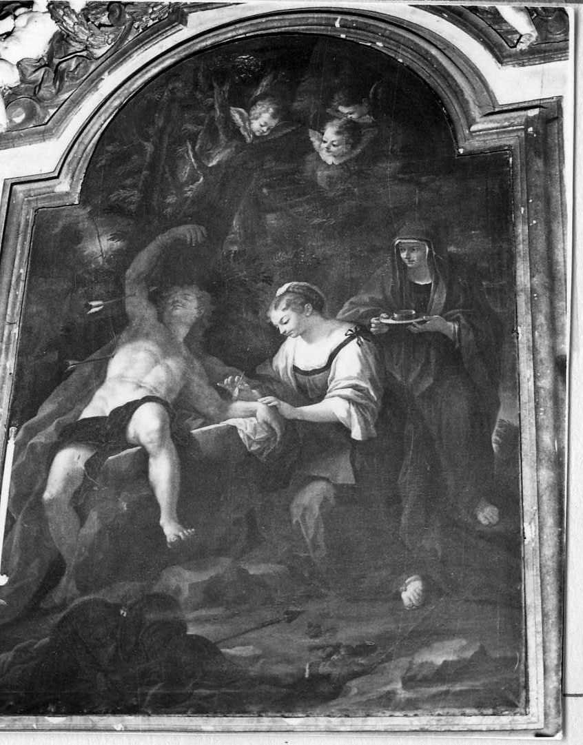 San Sebastiano curato da Irene (dipinto) di De Matteis Paolo (attribuito) (prima metà sec. XVIII)