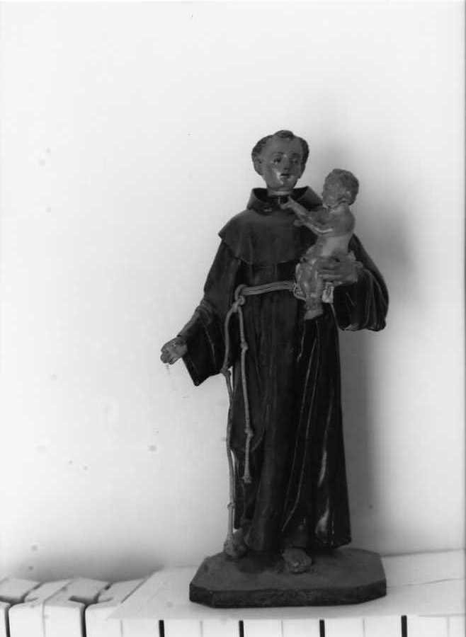 Sant'Antonio da Padova con il bambino (statuetta devozionale) - bottega campana (fine sec. XIX)