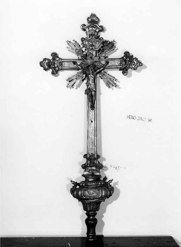 Cristo crocifisso (croce processionale) - bottega campana (sec. XVIII)