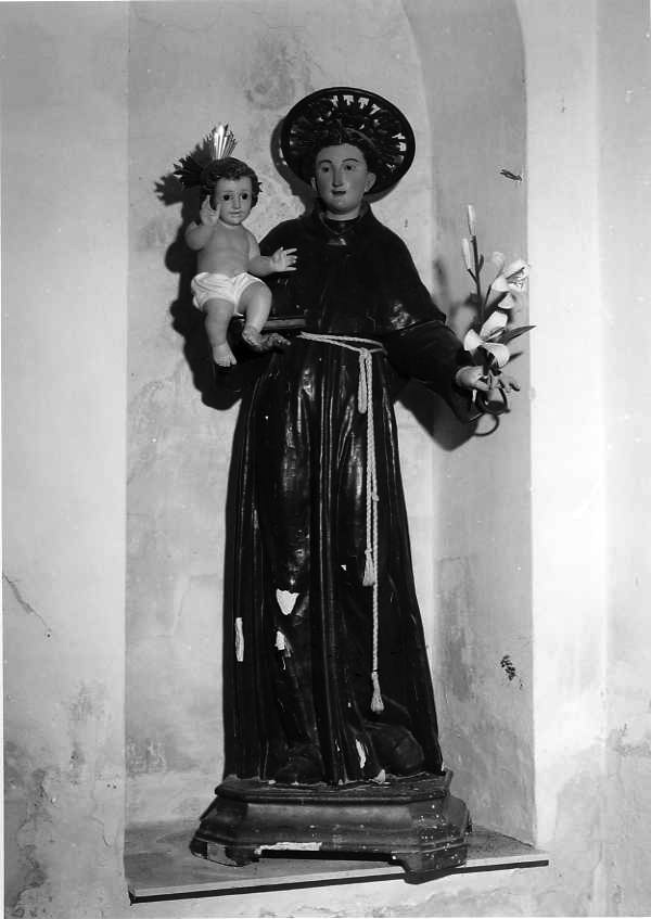 Sant'Antonio da Padova con il bambino (statua) - bottega campana (sec. XVIII)