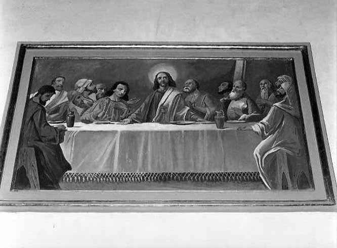 ultima cena (dipinto) di Servodio A (attribuito) (inizio sec. XX)