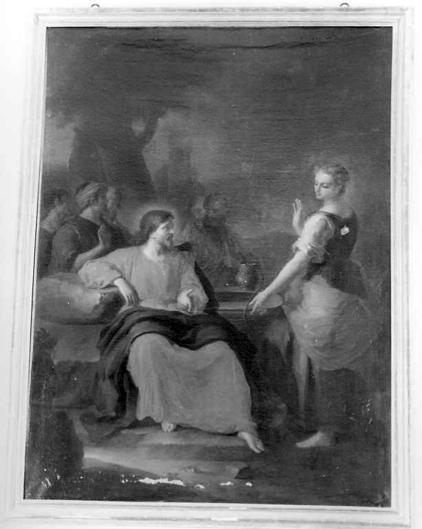 Cristo e la samaritana al pozzo (dipinto) di Liani Francesco (attribuito) (sec. XVIII)