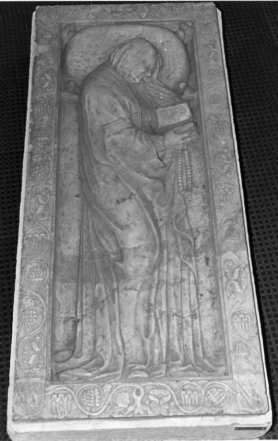 figura femminile (lastra tombale) - bottega campana (sec. XVI)