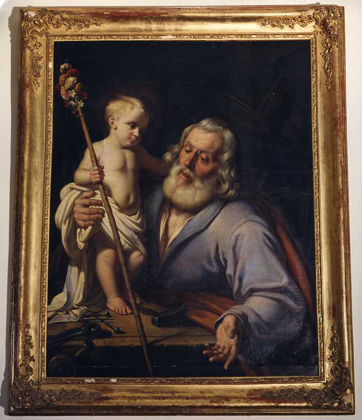 San Giuseppe e Gesù Bambino (dipinto) di De Vivo Tommaso (sec. XIX)