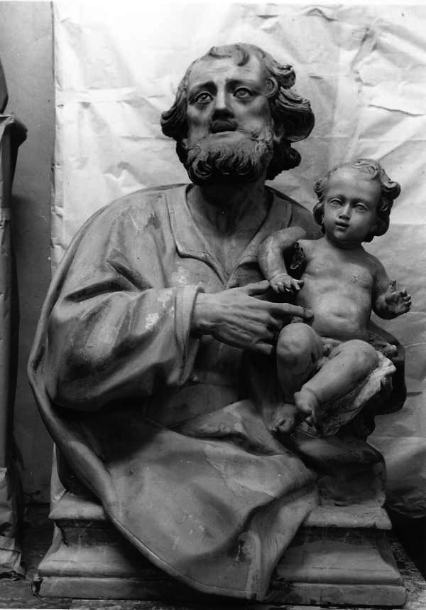 San Giuseppe e Gesù Bambino (scultura) - bottega campana (metà sec. XVIII)