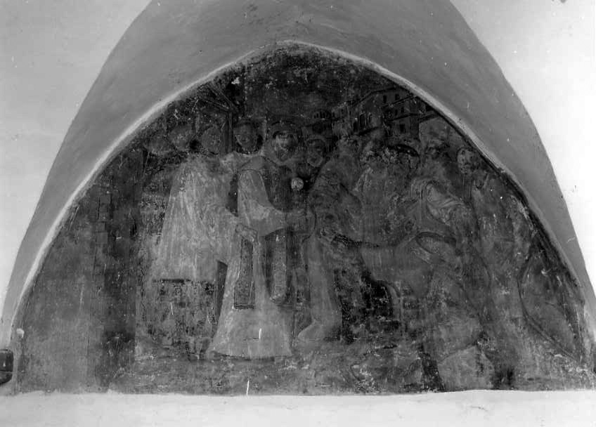 Sant'Antonio da Padova e il miracolo dell'asino (dipinto) - ambito campano (sec. XVIII)