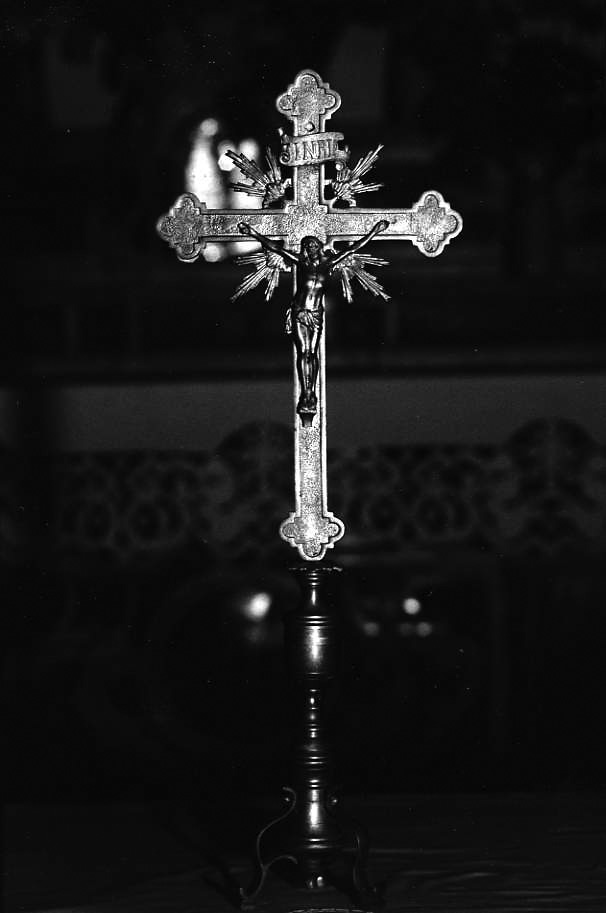 Cristo crocifisso (croce d'altare) - bottega campana (seconda metà sec. XIX)