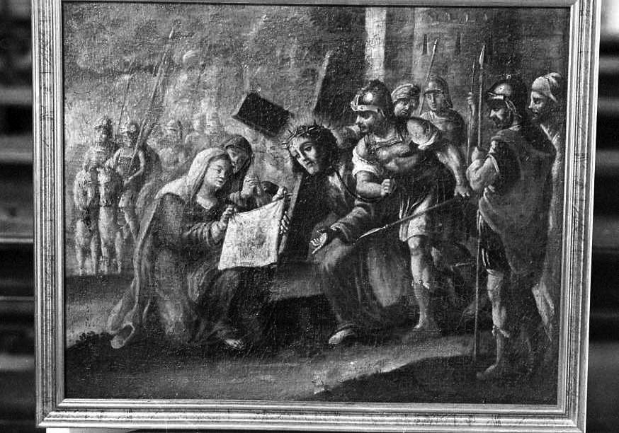 stazione VI: Gesù asciugato dalla Veronica (dipinto) - ambito campano (sec. XVIII)