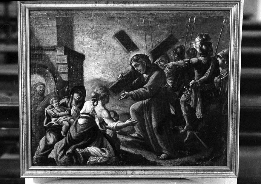 stazione VIII: Gesù consola le donne di Gerusalemme (dipinto) - ambito campano (sec. XVIII)
